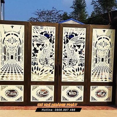 Thi công cửa cổng sắt CNC tại TP Thuận An