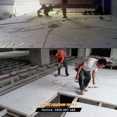 Làm sàn cemboard xi măng tại Bình Dương