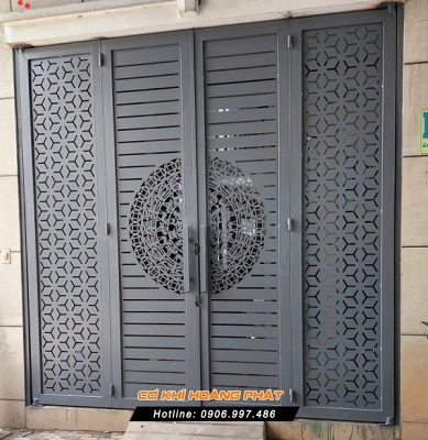 Mẫu cửa cổng sắt cnc hiện đại