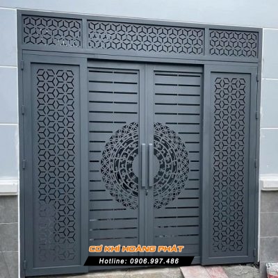 Làm cửa cổng sắt trượt quay tại Đồng Nai