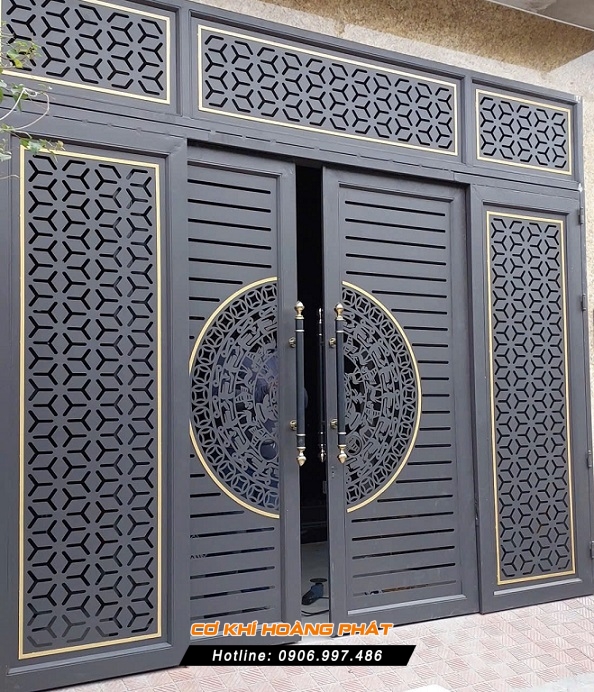 Làm cửa cổng sắt trượt quay tại quận Bình Thạnh