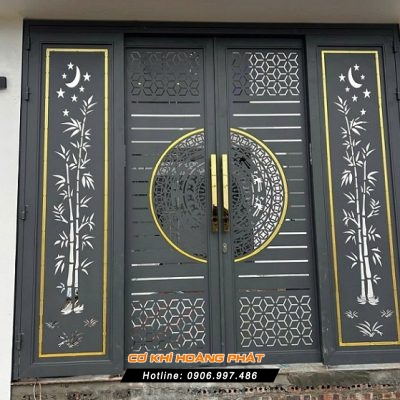 Làm cửa cổng sắt trượt quay tại Quận 1